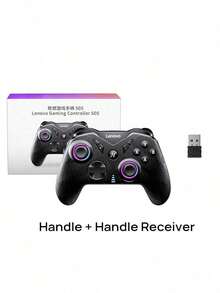 Lenovo Bộ điều khiển chơi game S05 All-Hall: Thiết kế chống trôi kép cho cần điều khiển và nút bấm, tốc độ lấy mẫu 1000Hz, trục cơ học có thể thay thế với lớp phủ nano, lớp phủ chống mồ hôi, tương thích với PC, PS, Switch và thiết bị di động. - Đêm cực đen - Xem 2