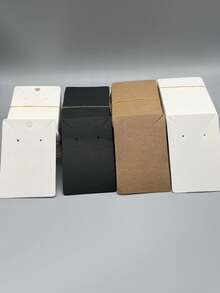 Jewelry Display Cards, Earring & Necklace Kraft Paper Tags, Earring Cards, Blank Jewelry Cards, Earring & Necklace Packaging Cards. Made Of Kraft Paper, Double-Hole Design, Two Card Slots For Simultaneous Use, Can Be Hung. Suitable For DIY Earrings, Necklaces, And Jewelry Display. For Home, Travel, Hotel, School And Other Occasions. Ideal For Valentine's Day, Back To School, Halloween, Christmas And Birthday Gifts.