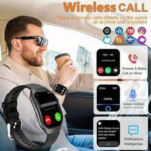 Sports Set 7in1 Set, Smartwatch, 1.83-Inch Full Touch Screen Display, Supports Message And Call Answering Smartwatch, Two Watch Straps, Ear Clip Headphones, Headphone Inflator, Watch Charging Head+2-Meter Data Cable Monitoring, Sports Pedometer, Information Reminder, Suitable For IPhone And Android Phones, Smart Wristband Fitness Watch, Gifts For Women And Men's Friends, Birthday Gifts - 彩色 - 查看 8