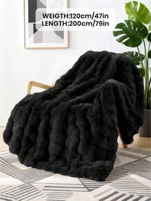 1pc Solid Colour Plush Blanket Plush Blanket, Multi-Color Options, Soft Warm Faux Fur Luxury Style Throw For Multi-Purpose Use In Living Room, Bedroom And Sofa, Fluffy Long Plush Blanket, Soft And Comfortable Couches Blankets, Autumn Decor, Room Decor, Back To School, School Supplies - Multicolor - View 10