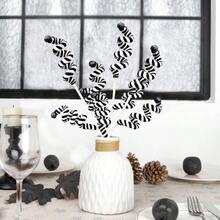 Black And White Grinchs Christmas Decorations 17 Inch Large Ornaments For Christmas Tree Picks 4 Pcs Nightmare Before Christmas Big Tree Topper Filler Xmas Candy Cane Halloween Picks - 黑色 - 查看 4