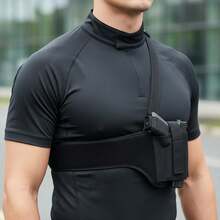 Concealed Carry Shoulder Gun & Handgun Holster, Universal Compatibility For Men & Women, With Neoprene Chest & Waist Band & Shoulder Strap - Black - View 8