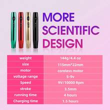 Kiss Of Dragon 1PC Wireless Tattoo Machine Pen Professional Eyebrow Lip EyelinePermanent Makeup Tattoo Machine For Artists - Multicolor - View 2