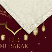 1pc Moon Pattern Table Runner, 4pcs Moon Pattern Placemats, Suitable For Holidays, Parties, Birthdays, Dinners, Kitchen & Dining Room Table Decor, Applicable For All Seasons, Home Textile Decoration - Multicolor - View 9