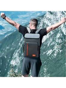 1个黑色/蓝色/灰色40*27厘米野餐背包保温冷藏包，户外加厚保温背包，防漏户外保温袋，蛋糕冷藏午餐盒，大容量午餐包，适合作为毕业礼物、单身派对礼物、伴娘礼物、父亲节礼物、万圣节装饰、万圣节礼物、伴娘邀请礼物、婚礼宾客回礼 - 彩色 - 查看 6