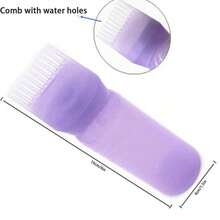 1pcs White Hair Oil Bottle, Hair Dye Comb Bottle, Root Brush Applicator Bottle, Hair Dye Applicator Bottle Brush, Hair Dye Cleansing Bottle With Measuring Scale - 彩色 - 查看 3