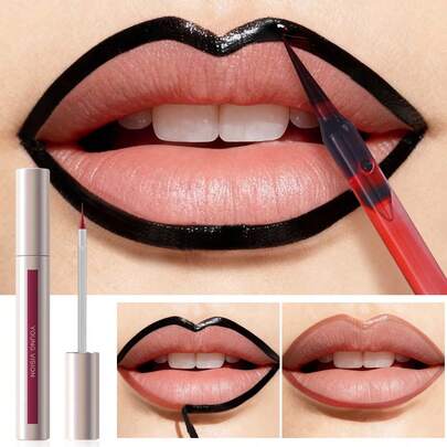 YOUNG VISION 1 pièce Crayon contour des lèvres brillant à pointe mate pelable, longue tenue, anti-bavure, imperméable, résistant à la transpiration, non transférant, couleur nude, crayon contour des lèvres, teinte à lèvres, usage quotidien, Noël, fêtes, maquillage des lèvres pour soirée