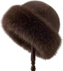 Ladies Fall Winter Plush Beanie Thermal Slimming Face Universal Imitation Mink Earmuff Fisherman Hat Lightweight Pile Fabric Headgear For Daily Outfit Windproof Design Fashionable - Coffee Brown - View 4