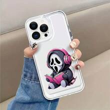 Funda para móvil de Scream Queen, diseñada con un glamour rosa y un divertido motivo de cuchillos, compatible con los modelos  17,  16,  16 ProMax,  15,  15 ProMax,  14,  13,  12 y  11 Pro. Fabricada en TPU, ofrece protección a prueba de golpes. Perfecta para Halloween, fanáticos del terror, cumpleaños, adolescentes y amantes de los regalos originales. - LB5 transparente - Ver 5