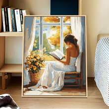 成人及初学者数字油画套装 - 16x20英寸，无框，DIY简易丙烯颜料套装，家居装饰艺术品，生日、父亲节、圣诞节、母亲节和情人节的完美礼物 - 明亮 - 查看 13