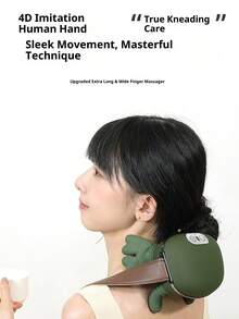 Masajeador recargable para hombros y cuello, dispositivo de masaje de cuello multifuncional con calefacción y amasado para uso doméstico - Multicolor - Ver 9