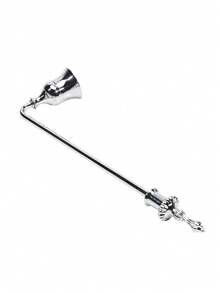 1个蜡烛熄灭器，蜡烛熄灭器，烛芯熄灭器，蜡烛配件，带长柄，可安全熄灭蜡烛火焰，钟形烛芯熄灭器，用于扑灭火焰，优雅的蜡烛配件