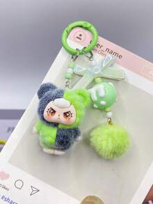 Móc khóa hình động vật hoạt hình dễ thương - Chất liệu nhựa phủ nhung (không nhồi bông), mặt dây chuyền tự làm cho điện thoại, với tai bông và khuôn mặt sống động, có nhiều lựa chọn màu hồng và nhiều màu sắc, chất liệu nhựa bền chắc, phù hợp cho ba lô, chìa khóa, quà tặng cho nữ và thanh thiếu niên (sinh nhật, Ngày Valentine) - Phụ kiện mặt dây chuyền đơn, trang trí ba lô, thiết kế độc đáo, mặt dây chuyền quyến rũ, móc khóa trang trí, phụ kiện cho thanh thiếu niên, quà tặng ý nghĩa, dành cho người yêu thích Kawaii, móc khóa túi xách, dây đeo có thể thu gọn, người hâm mộ Kawaii. - Nhiều màu - Xem 5