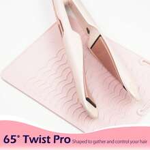 ANGENIL 65° Twisted Panel Curling Iron, 2-In-1 Straightener And Curling Iron, Fast Heating, 11 Temperature Settings, Professional Curling Iron, Women's Styler, Easily Straightens Hair And Creates Waves, Features One-Hour Power-Off Protection, Dual Voltage, Suitable For Graduation Ceremonies, Birthdays, Holidays