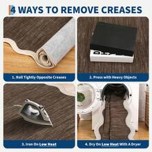 1Pcs Room Decor Modern Washable Scalloped Border Solid Area Rug For Living Room Indoor Bedroom Foldable Floor Mats, Soft Low Pile Non Shedding Carpets For Offices Non-Slip Runner For Hallway Dorm - màu nâu - Xem 8