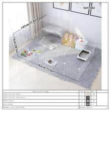 Cerca para mascotas, Jaula para conejos, Barrera interior para perros pequeños/medianos, Puerta de aislamiento para gatitos, Cerca protectora para cobayas, Accesorios de jaula configurables y de fácil montaje - tipo de ensamblaje - Ver 25