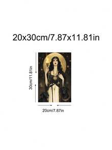 1件复古莉莉丝与苹果和蛇哥特式神话墙饰，黑暗女神女巫装饰，赫卡忒设计，希腊神话哥特式壁挂，神圣女性，黑暗异教女巫礼物，卧室装饰，客厅装饰，厨房装饰，宿舍装饰，送给朋友的理想礼物，墙饰，墙面装饰，家居装饰，房间装饰，帆布壁挂，海报，带框墙饰，多种画框可选 - 彩色 - 查看 22