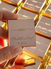 个性化婚礼回礼 定制亚克力镜面巧克力回礼 金镜或银镜 回礼不包含巧克力 返校季 圣诞节礼物标签装饰 永恒的爱 单身派对回礼 - 彩色 - 查看 24