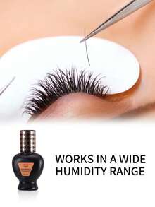 1pc Professional Eyelash Extension Glue, Super Holding, Waterproof, Low Allergy, 1 Second Quick Drying, Low Smoke, Extend Lashes, Professional Eyelash Extension Glue, Lasts Over 7 Weeks, Suitable For Semi-Permanent Extension/Professional Eyelash Products, For Eyelashes (10ml Black)