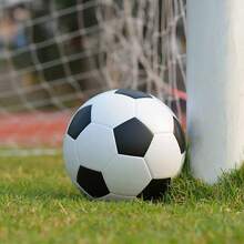 Size 5 Classic Black & White Checkered PVC Football, Suitable For Outdoor Sports - Black and White - View 4