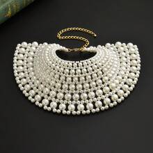 1 chiếc khăn choàng đính hạt sang trọng thủ công dành cho cô dâu người Ma-rốc, vòng cổ đính hạt dự tiệc thanh lịch dành cho phụ nữ - Một kích thước phù hợp với tất cả - Xem 8