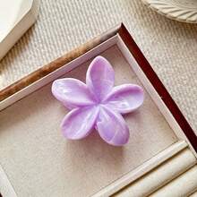 1pc Ladies' Blue Tie-Dye Floral Hair Claw Clip, Suitable For Beach Vacation Hair Accessories, Daily Use, Gift For Women Hair Clips Hair Jaw Clip Hair Clamps Hair Clutch Hair Catcher Clip, School Stuff, College Fall Winter Flower - Multicolor - View 22