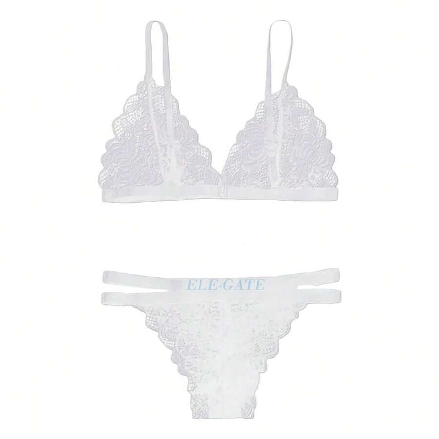 Sexy Lingerie Set With Adjustable Straps For Women - 白色 - 查看 1