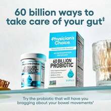 Physician's Choice 60 Billion Probiotic - Daily Gut Health, Digestive & Immune Support For Men And Women With Organic Prebiotics & 10 Unique Strains - 180 Số đếm - Xem 2