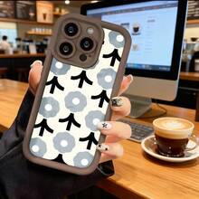 Funda de Teléfono con Patrón de Flores Abstractas y Flechas para  14 Pro Max  13 Pro  12  Galaxy S23 S22 S21 Protector de Teléfono Funda de Pareja Regalo para Novio Novia Día de San Valentín Regalo de Cumpleaños - Burdeos - Ver 5
