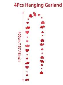 Dây trang trí hình trái tim dài 4m cho Ngày Valentine, Biểu ngữ trái tim lãng mạn, Trái tim giấy đỏ treo trang trí phông nền tiệc lãng mạn và trang trí nhà cửa, Trang trí đám cưới tình yêu, Trang trí phông nền tiệc, Trang trí Valentine tự làm siêu dài cho gian chụp ảnh và tiệc kỷ niệm, Đồ dùng tiệc tình yêu, Chúc mừng Ngày Valentine - Đỏ - Xem 9