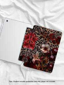 1pc Leopard Floral Pattern Flat Protective Case, Compatible With IPad 10.2 Inch 2021/2020 IPad 10th/9th/8th Gen, IPad (A16) 11 Inch 11th Generation 2025, Compatible With Samsung Galaxy Tab A8 10.5 Inch 2022, Tablet Protective Cover With Pencil Slot, Support Auto Sleep/Wake - Nhiều màu - Xem 5