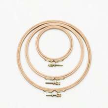 Embroidery Hoop - Wooden Sewing Frame, Dreamcatcher, Handmade DIY Craft Tool, Round Needlework Rings For Embroidery And Cross Stitch - Beige - View 2