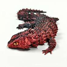 Figurină dinozaur șopârlă blindată imprimată 3D, ornament decorativ cu articulații articulate, cadou unic, meșteșug creativ - Multicolor - Vizualizare 4