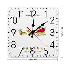 1 Large 10x10inch Square Wall Clock With Japanese Quartz Movement - Quiet, Non-Ticking, Black Hands And White Face, Gold Arabic Numerals - Elegant Modern Design For Living Room, Bedroom, Office - Engineered Wood, Battery Operated (AA Batteries Not Included) - Christmas And Year-Round Decorative Clock For Home And Holiday Decoration - Easy-To-Read Large Clock For Home, Office, Or Party Decoration - Simple Square Clock With Black Frame And White Face - Suitable For Modern Interior Decoration - Nhiều màu - Xem 3