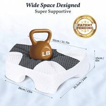 Side Sleeper Pillow With Arm Hole, Memory Foam Shoulder Multi-Angle Armholes Pillow For Many Sleeping Positions, Ergonomic Support For Neck (Grey) - 灰色 - 查看 2