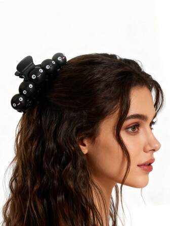 1pc Fashionable Cartoon Coal Ball Shaped Metal Hair Claw Clip, Cute Anime Accessory, Suitable For Daily Wear, Great Gift Cartoon Hair Clips Fashion Hair Clutch