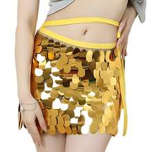 Fantasia de Dança do Ventre Profissional Feminina com Lantejoulas para Apresentações, Roupa de Prática para Iniciantes com Cinto de Cintura e Saia com Lenço de Quadril