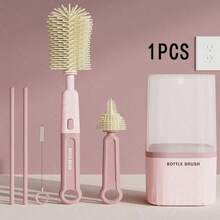 1pcs Bottle Brush Set: Detachable With High - Density Bristles For Thorough Cleaning - Hồng - Xem 7