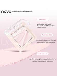 NOVO 霧面與亮澤壓粉，用於面部提亮、淚溝定妝與補妝，自然貼合，遮蓋凹陷，打造立體妝容 - 04#牛奶粉 - 查看 5