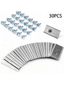 [LUBO AWD Replacement Blade Kit] 9/18/30pcs Stainless Steel Double Hole Blades Compatible With 5000/3000/1000 Models, Includes Matching Screws - Multicolor - View 5