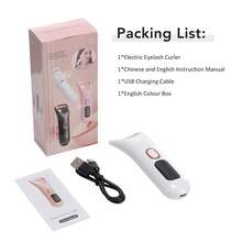 Hailicare Portable Electric Eyelash Curler, Adjustable Temperature Display, Fast Heating In 30 Seconds, Anti-Scald Silicone, Eye Shape Fit, Type-C Charging,Good Gift, Beautifully Packaged