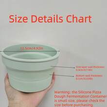 2/4pcs - Silicone Pizza Dough Fermentation Container With Lid, Foldable Stackable Leak-Proof Reusable Baking Storage Box For Making Pizza, Bread, And Dough Shaping, Round Kitchen Organizer - Multicolor - View 3