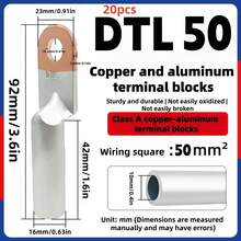 20个铜铝电缆压接端子，高导电性铜材料，耐腐蚀，端子连接器，电气，汽车线束