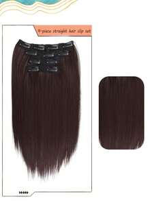 Clip In Hair Extensions, Hair Extensions Thick Long Lace Weft Lightweight Synthetic Hairpieces For Women (14 Inch-125 Gram) - Multicolor - View 9