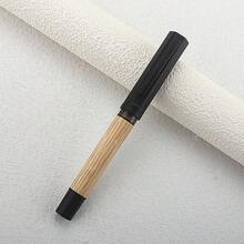 58K Gold Plated Wooden Fountain Pen, Luxury F-Nib, Writing Ink Pen, Elegant Calligraphy Ink Pen, Office & Study Supplies - 58P - View 16