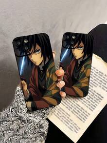 Funda para teléfono Guerrero con Katana. Compatible con teléfonos ,  17,  16 Pro Max,  15 Pro Max,  13 y  12. Fabricada en TPU para una protección eficaz contra golpes y caídas. Un regalo ideal para familiares, amigos, parejas, amantes del anime y aficionados a la acción. - Negro - Ver 5