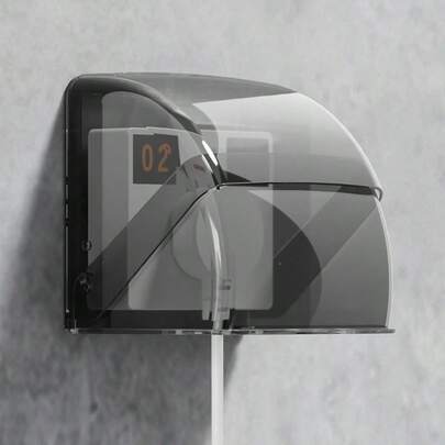 1pc Bathroom Waterproof Outlet Box, Easy Adhesive Installation, 86 Type Outdoor Outlet Box, Outdoor Waterproof Charging Box, Charging Pile Dual Waterproof Cover, Retractable Waterproof Cover For Electric Vehicle Charging Outlet, 86 Type Outdoor Waterproof Box, Waterproof Outlet Box, Outdoor Charging Pile Waterproof Cover, Bathroom Outlet Protective Cover, Adhesive Type Switch Outlet, Transparent Waterproof Cover Bathroom Splash-Proof Box Waterproof Box Set