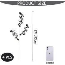 Black And White Grinchs Christmas Decorations 17 Inch Large Ornaments For Christmas Tree Picks 4 Pcs Nightmare Before Christmas Big Tree Topper Filler Xmas Candy Cane Halloween Picks - 黑色 - 查看 3