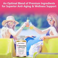 Collagen Peptide Whitening Capsules - Contains Vitamin C, Vitamin E, Grape Seed Extract To Support Whitening And Anti-Aging2025 - 60 viên - 1 chai - Xem 5