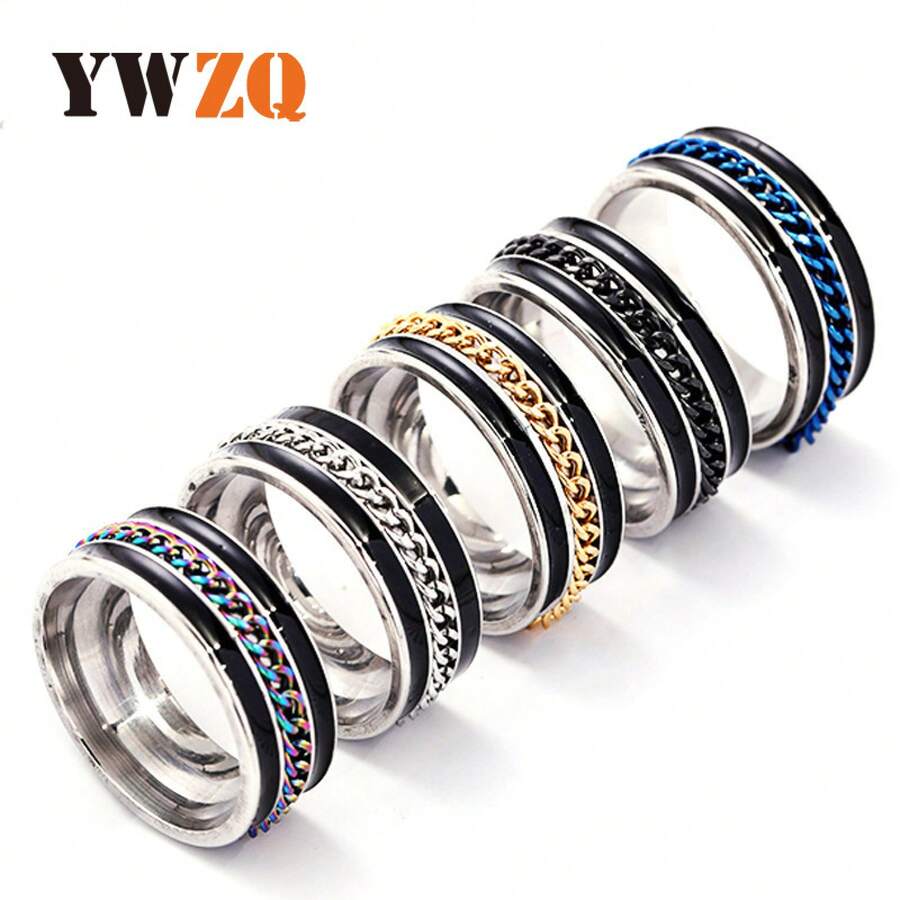 Men Wedding Rings - Gold - View 1